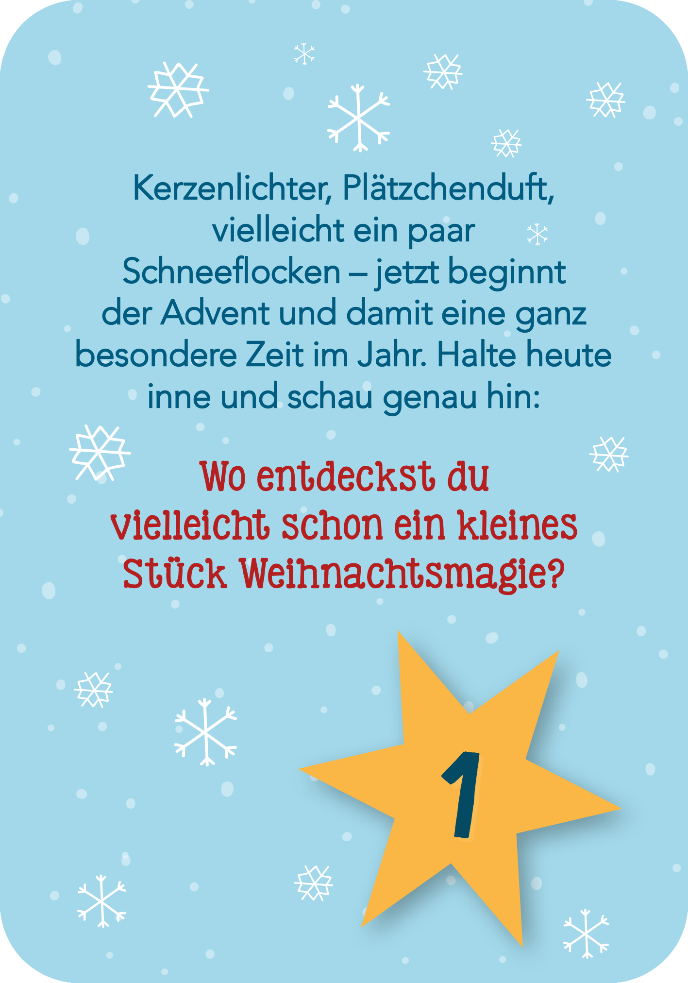 Gezeigt wird eine Innen- oder Zusatzansicht von „Affirmationskarten Adventskalender“.