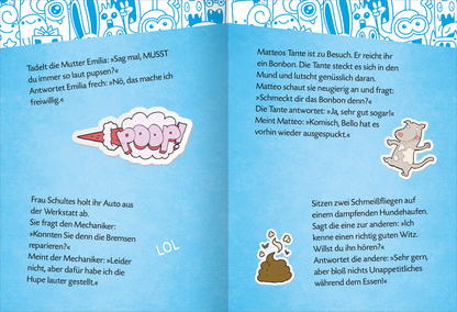 Gezeigt wird eine Innen- oder Zusatzansicht von „Die lustigsten Pupswitze“.