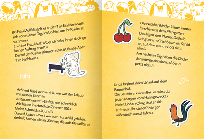 Gezeigt wird eine Innen- oder Zusatzansicht von „Die lustigsten Pupswitze“.