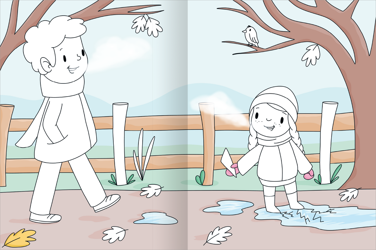 Gezeigt wird eine Innen- oder Zusatzansicht von „Mein großes buntes Malbuch – Winterzeit“.