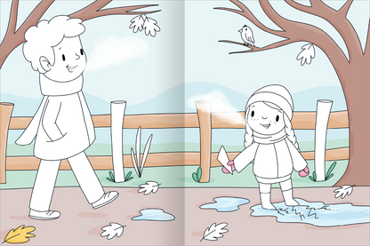 Gezeigt wird eine Innen- oder Zusatzansicht von „Mein großes buntes Malbuch – Winterzeit“.