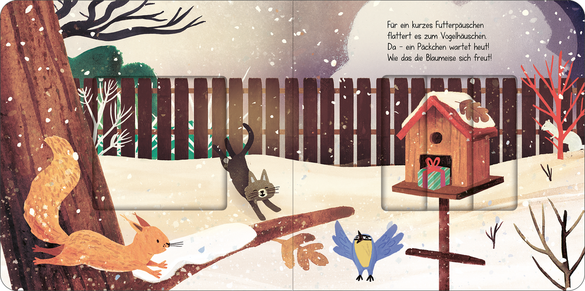 Gezeigt wird eine Innen- oder Zusatzansicht von „Wenn es weihnachtet im Wald“.