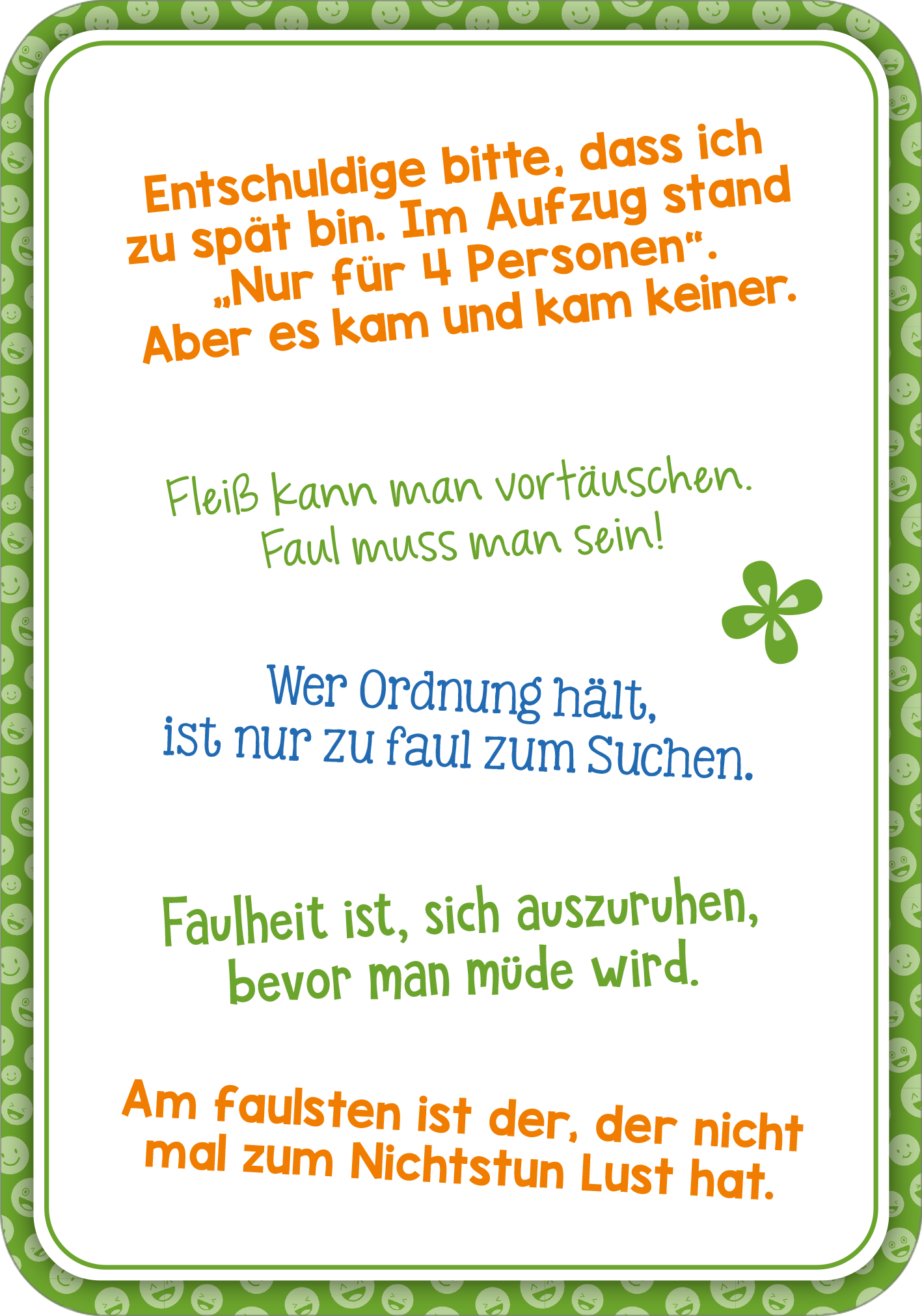 Gezeigt wird eine Innen- oder Zusatzansicht von „Witzige Sprüche“.