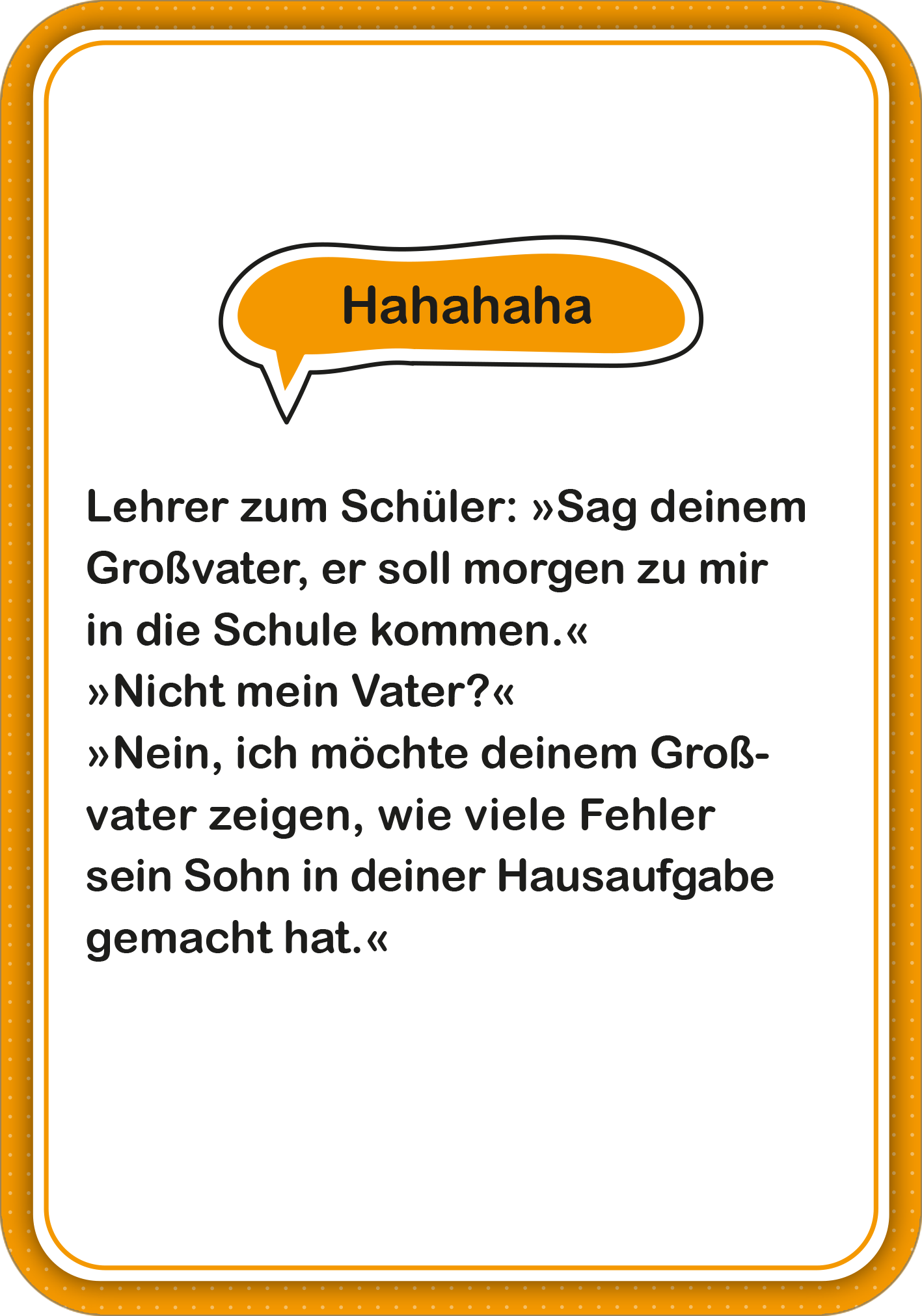 Gezeigt wird eine Innen- oder Zusatzansicht von „Schülerwitze“.