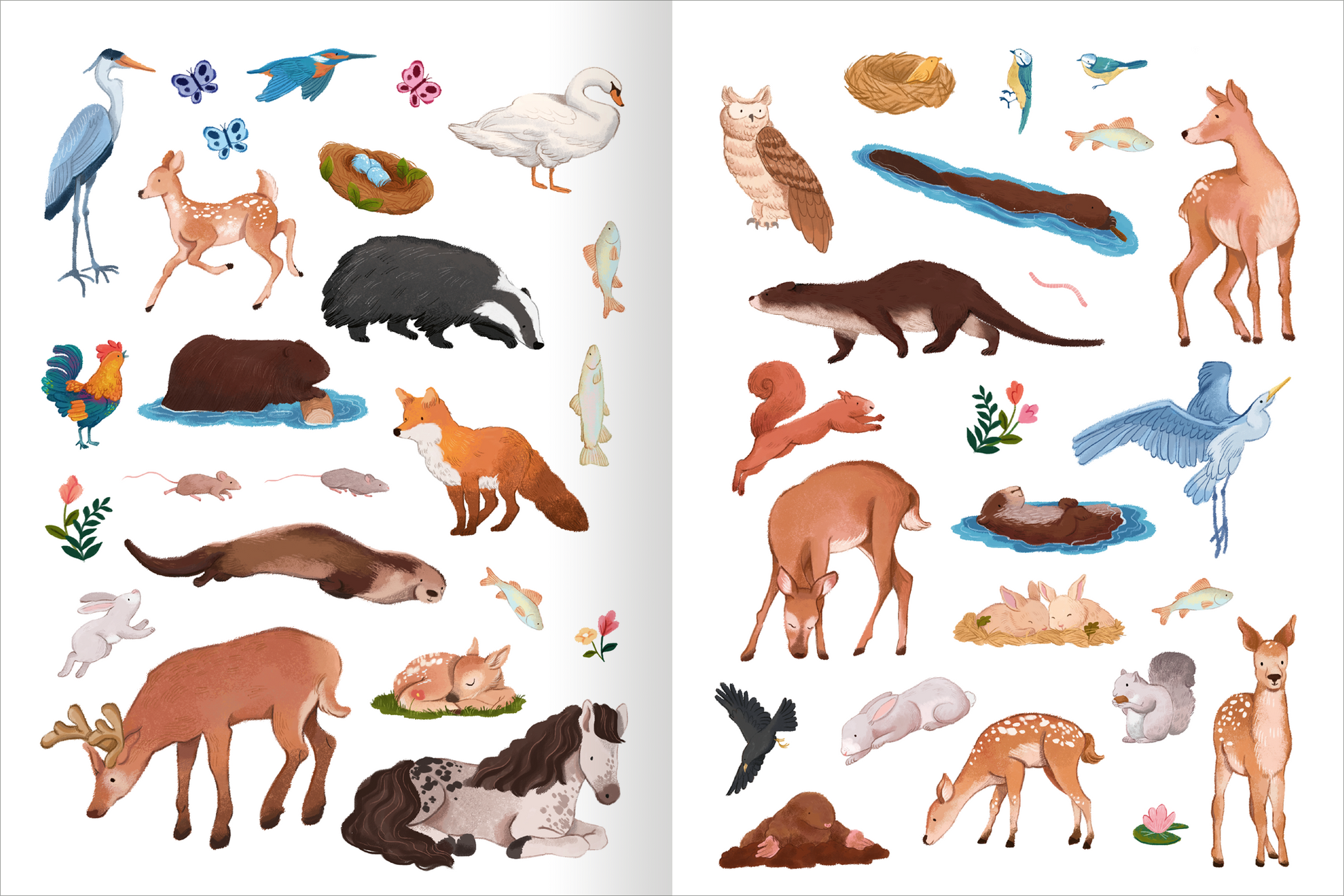 Gezeigt wird eine Innen- oder Zusatzansicht von „Mein Endlos-Stickerspaß – Tiere“.