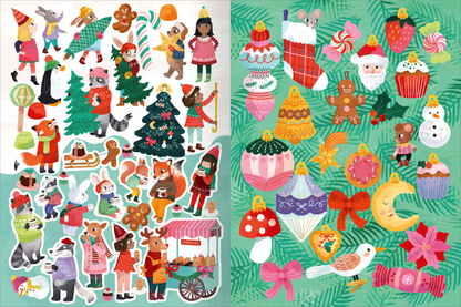 Gezeigt wird eine Innen- oder Zusatzansicht von „Mein Lieblings-Stickerbuch – Winterzeit“.
