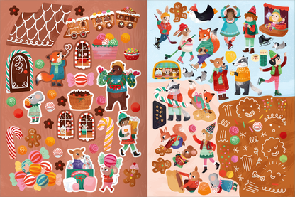 Gezeigt wird eine Innen- oder Zusatzansicht von „Mein Lieblings-Stickerbuch – Winterzeit“.