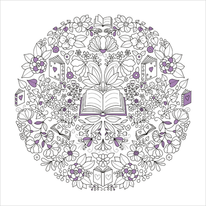 Gezeigt wird eine Innen- oder Zusatzansicht von „I Love Books – Ausmalbuch“.