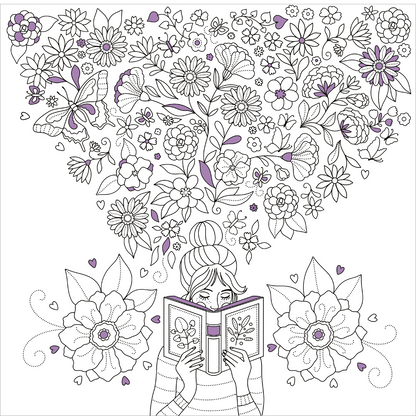 Gezeigt wird eine Innen- oder Zusatzansicht von „I Love Books – Ausmalbuch“.
