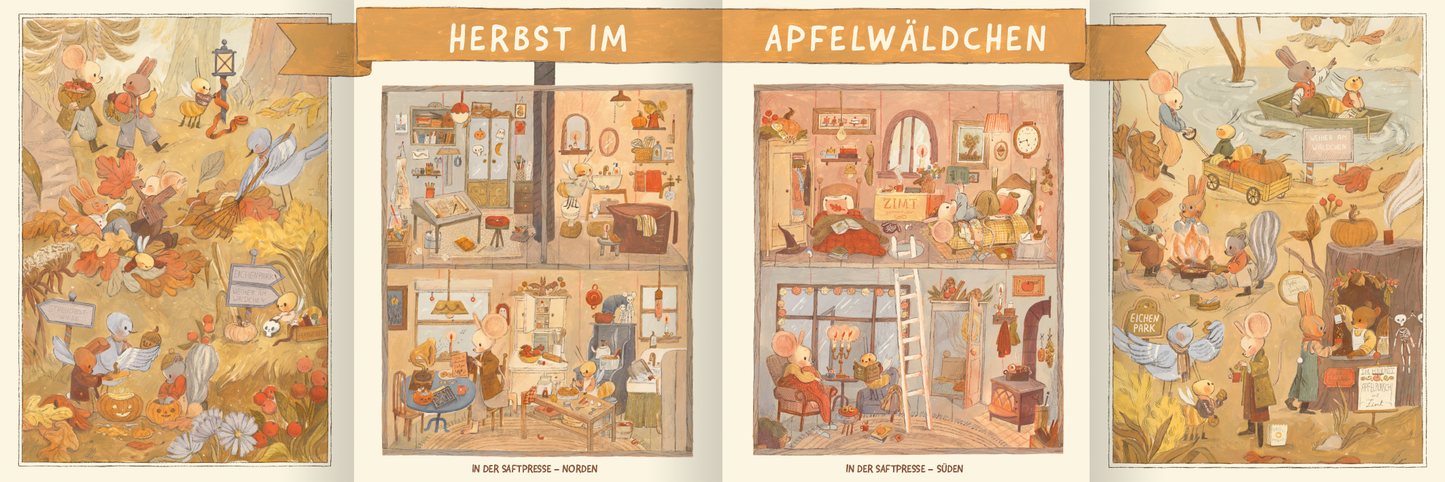 Gezeigt wird eine Innen- oder Zusatzansicht von „Henri &amp; Miko – Im Herbst“.