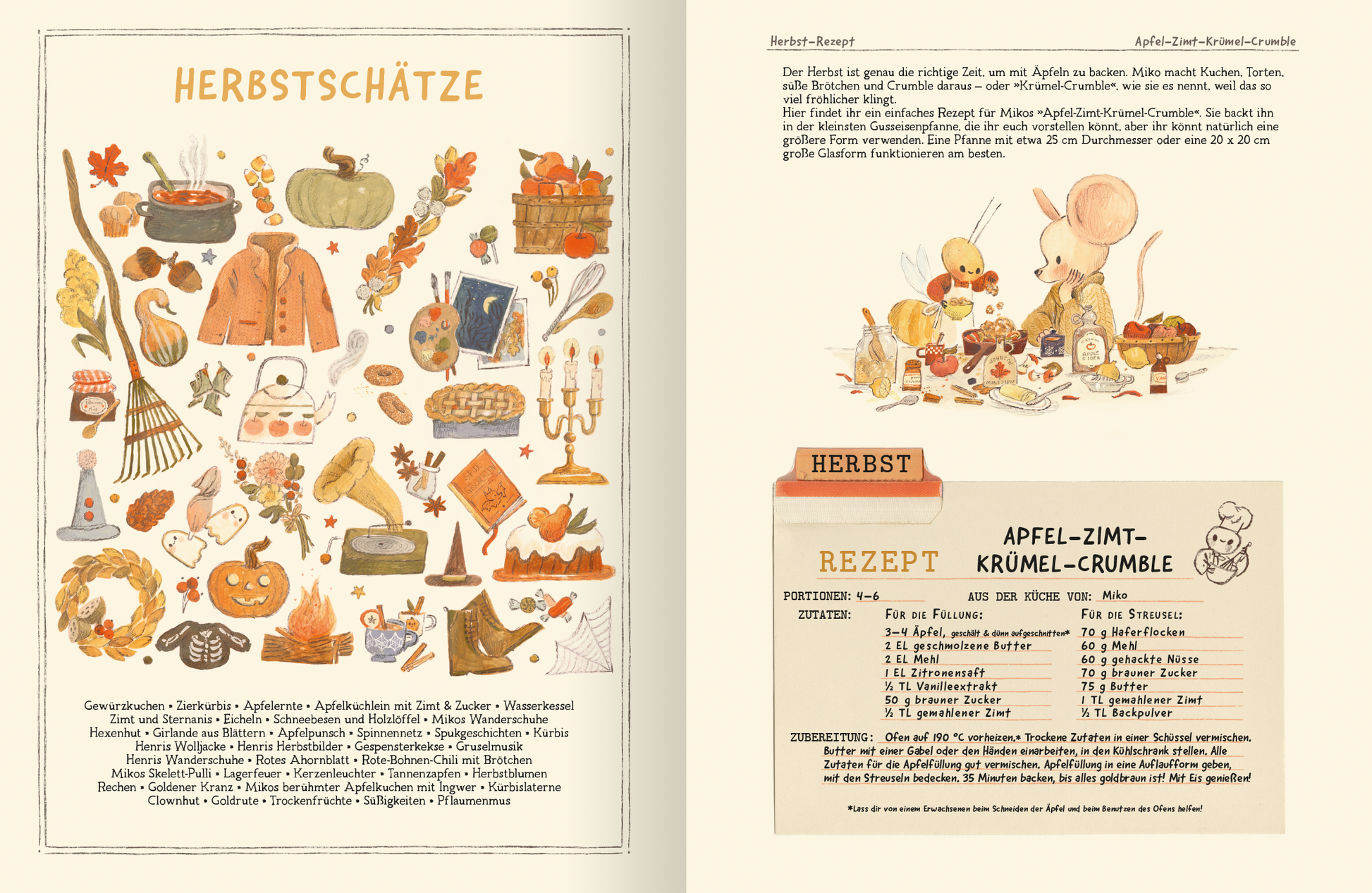 Gezeigt wird eine Innen- oder Zusatzansicht von „Henri &amp; Miko – Im Herbst“.
