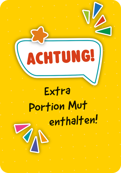 Gezeigt wird eine Innen- oder Zusatzansicht von „Mutmachkarten | 50 Brotboxnachrichten“.