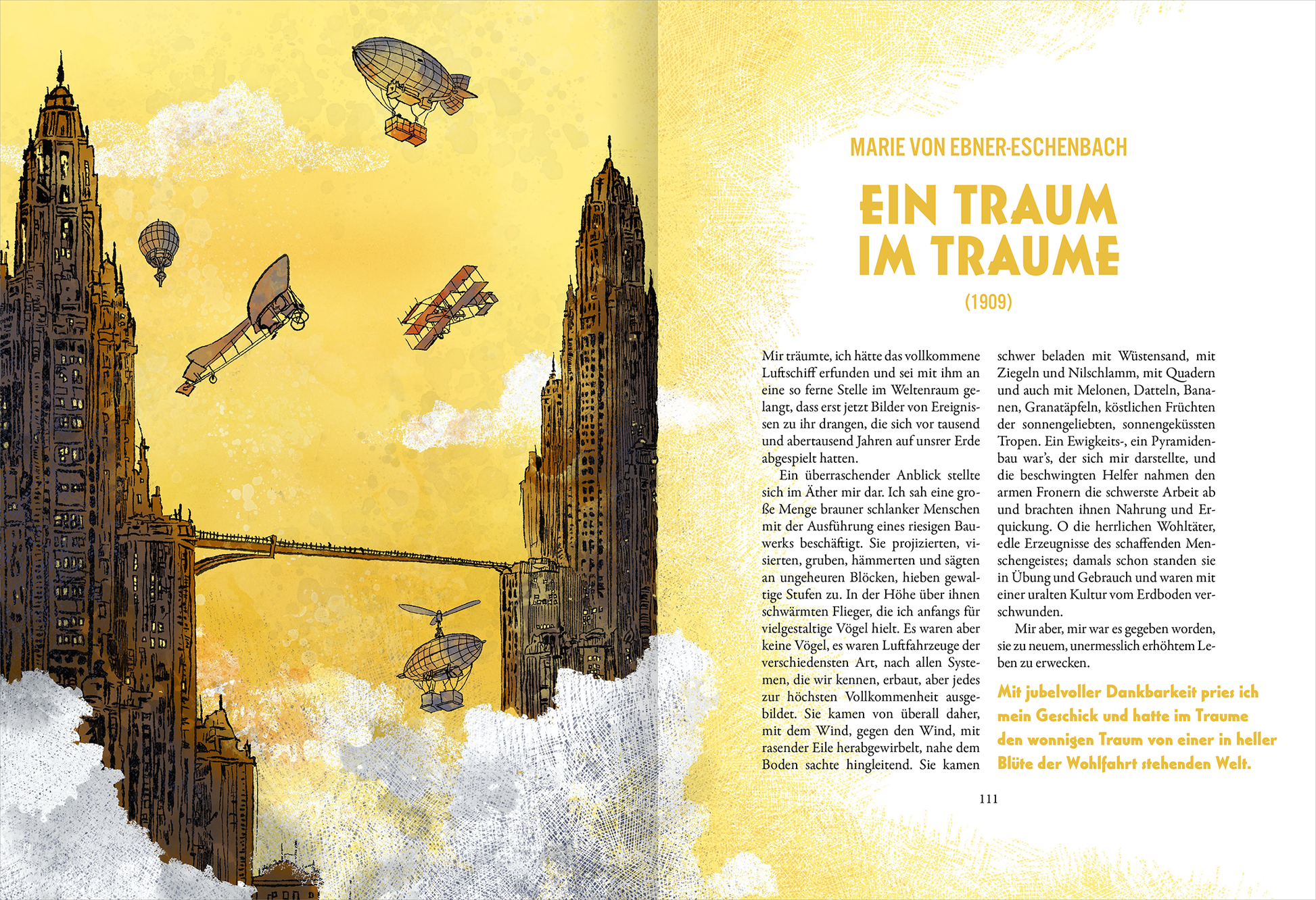 Gezeigt wird eine Innen- oder Zusatzansicht von „Die Welt, ein Traum“.