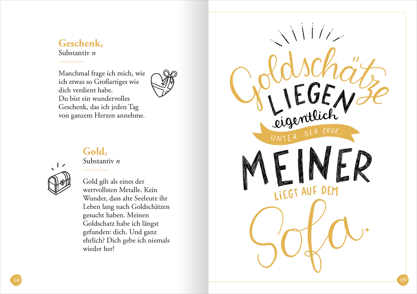 Gezeigt wird eine Innen- oder Zusatzansicht von „Mein Schatz (Substantiv, m)“.