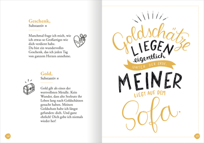 Gezeigt wird eine Innen- oder Zusatzansicht von „Mein Schatz (Substantiv, m)“.