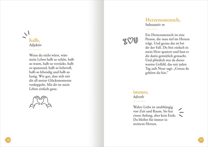 Gezeigt wird eine Innen- oder Zusatzansicht von „Mein Schatz (Substantiv, m)“.