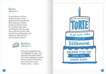 Gezeigt wird eine Innen- oder Zusatzansicht von „Geburtstag (Substantiv, m)“.