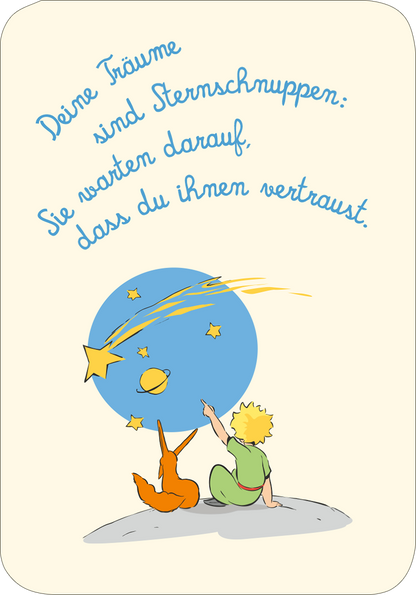 Gezeigt wird eine Innen- oder Zusatzansicht von „Der Kleine Prinz. Frag die Sterne “.