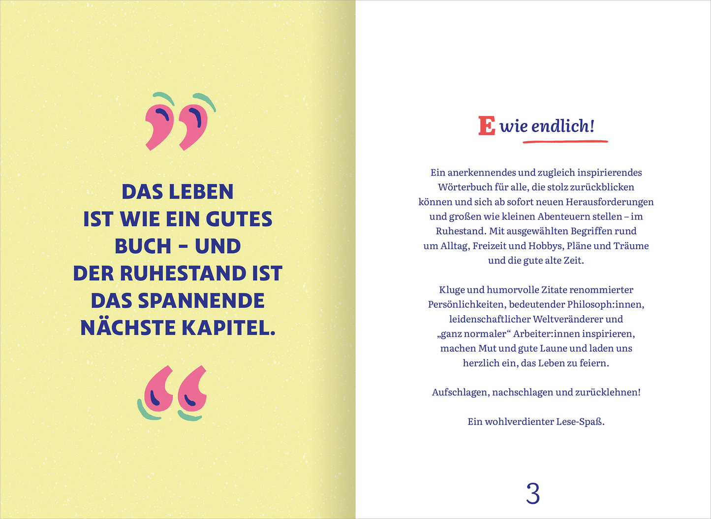 Gezeigt wird eine Innen- oder Zusatzansicht von „Wörterbuch für den Ruhestand“.