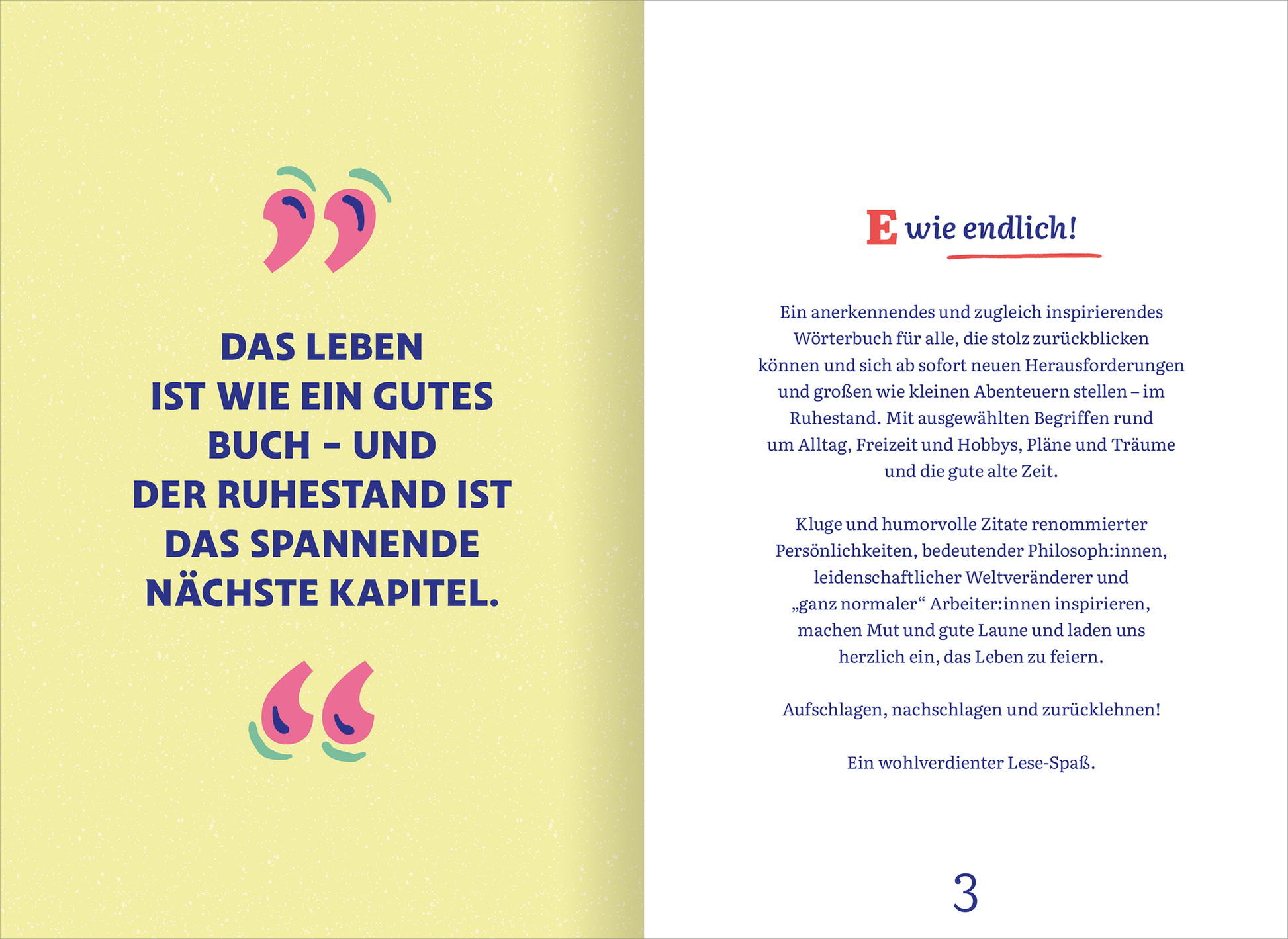 Gezeigt wird eine Innen- oder Zusatzansicht von „Wörterbuch für den Ruhestand“.