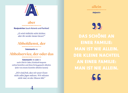 Gezeigt wird eine Innen- oder Zusatzansicht von „Wörterbuch für entspannte Eltern“.