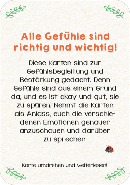 Gezeigt wird eine Innen- oder Zusatzansicht von „Gefühlskarten für Kinder – Emotionen erkennen und verstehen“.
