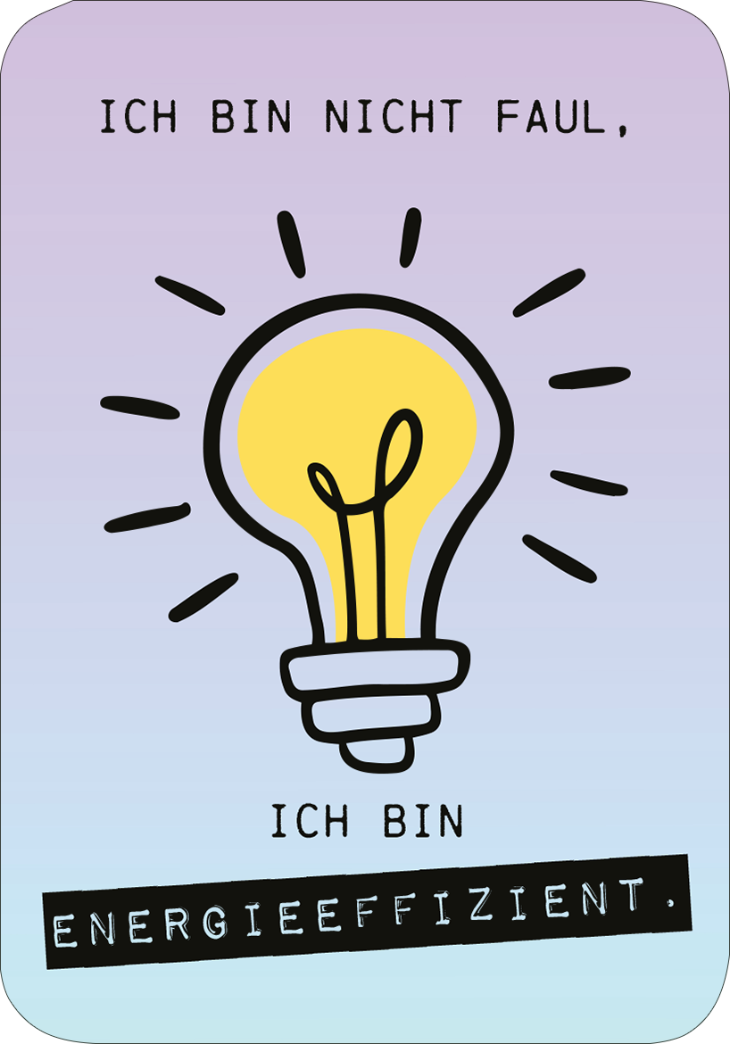 Gezeigt wird eine Innen- oder Zusatzansicht von „Mein Lieblingssport: Dinge auf morgen verschieben“.