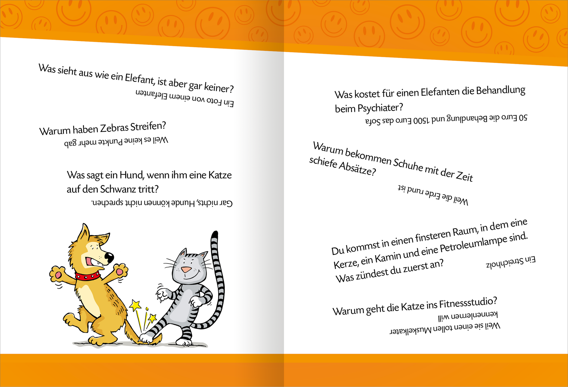 Gezeigt wird eine Innen- oder Zusatzansicht von „Die besten Scherzfragen“.