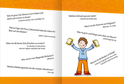 Gezeigt wird eine Innen- oder Zusatzansicht von „Die besten Scherzfragen“.