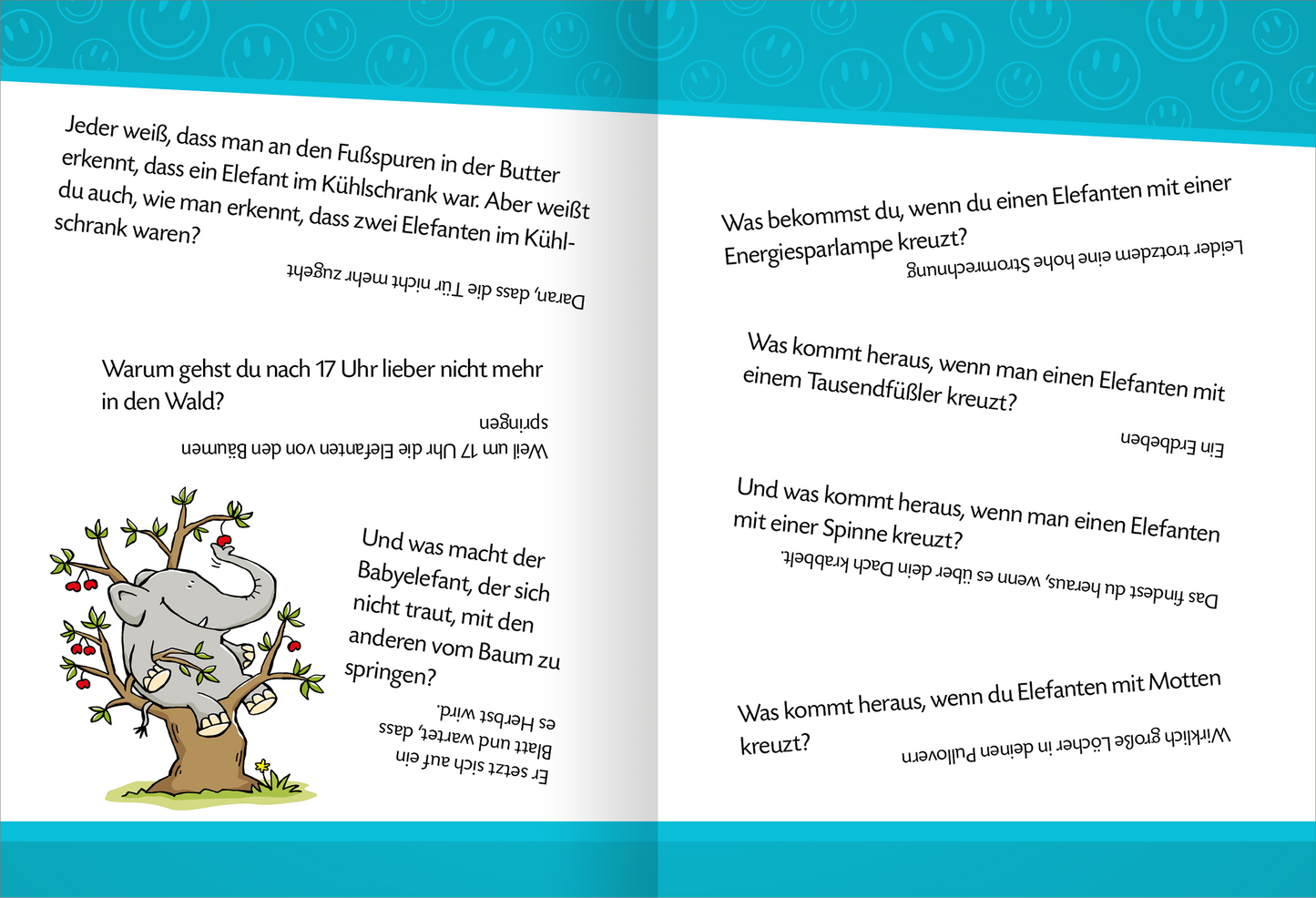 Gezeigt wird eine Innen- oder Zusatzansicht von „Die besten Scherzfragen“.