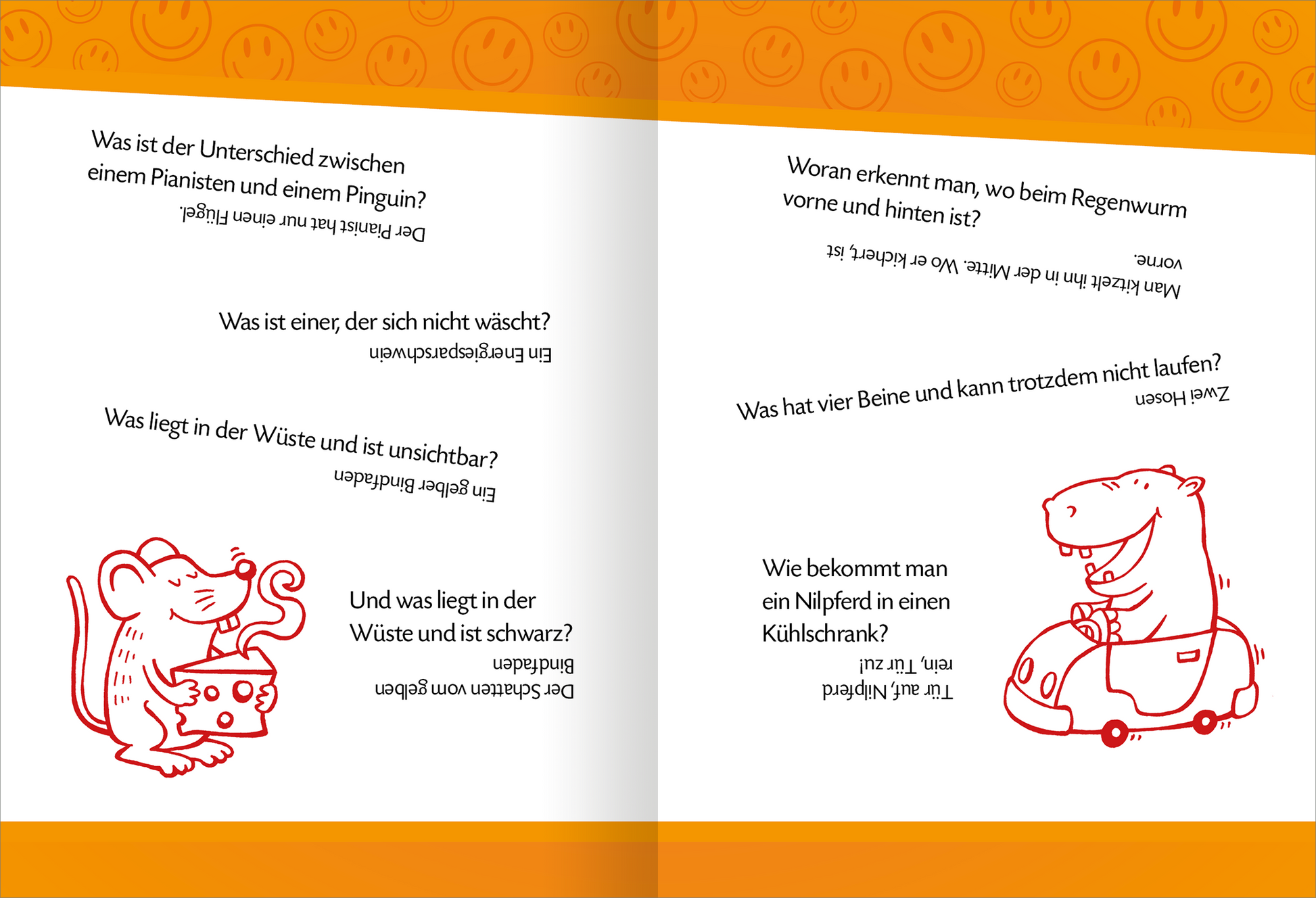 Gezeigt wird eine Innen- oder Zusatzansicht von „Die besten Scherzfragen“.