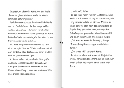 Gezeigt wird eine Innen- oder Zusatzansicht von „Zauberponys – Magie auf vier Hufen“.