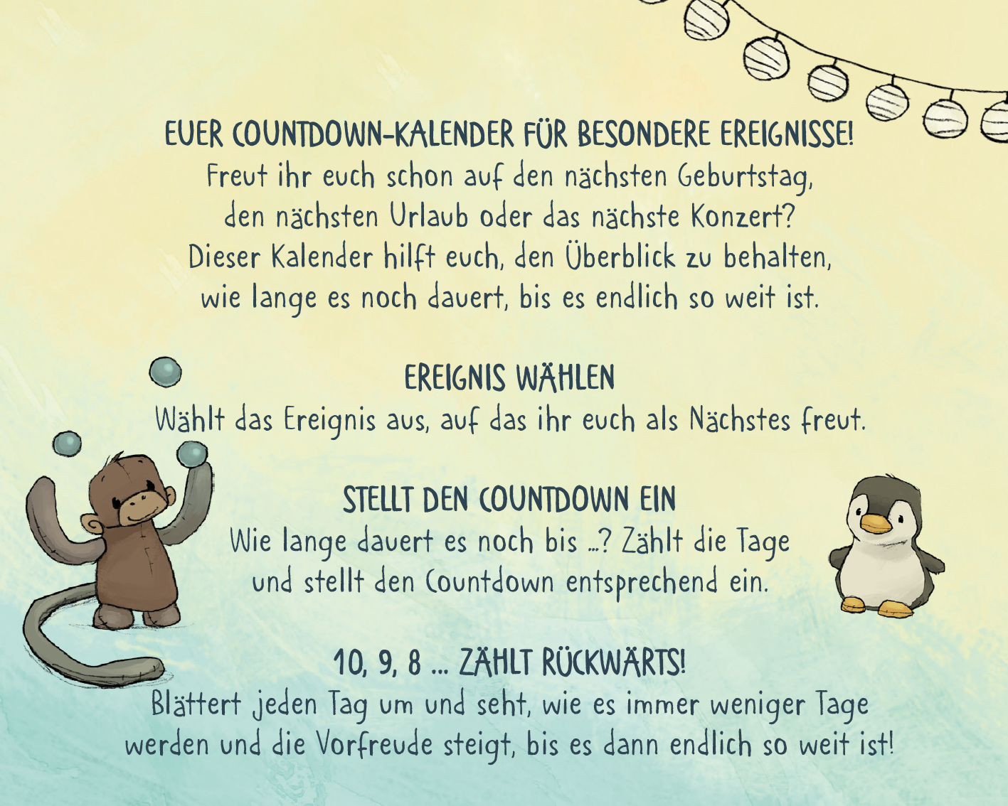 Gezeigt wird eine Innen- oder Zusatzansicht von „Anouk – Mein Countdown-Kalender“.