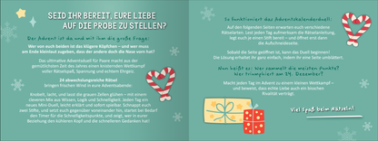 Gezeigt wird eine Innen- oder Zusatzansicht von „Das ultimative Adventsduell für Paare. 24 Spiele – 1 Gewinner“.