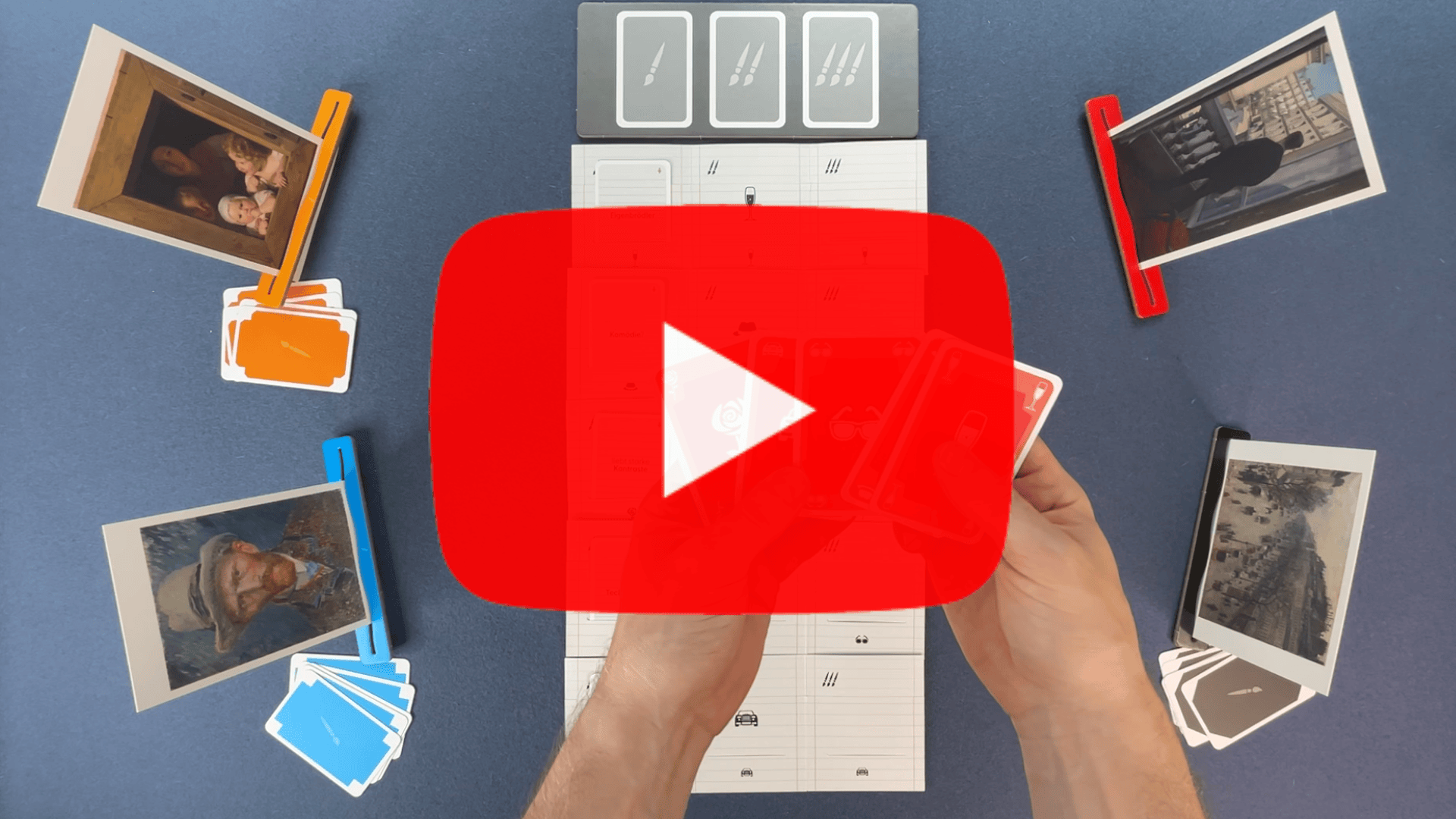 Video laden: Im Video wird das Spiel Gallerista von arsEdition erklärt. Dabei sieht man einen Tisch von oben und Hände, die das Spielmaterial zeigen und wie damit zu spielen ist.