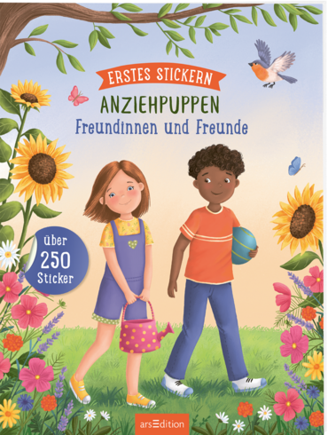 Erstes Stickern Anziehpuppen – Freundinnen und Freunde 