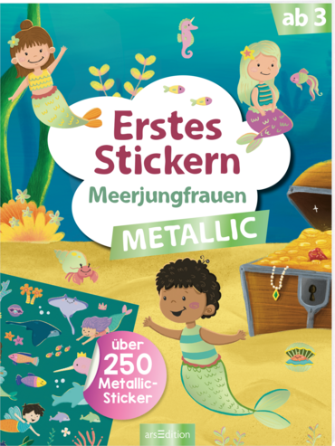 Erstes Stickern Metallic – Meerjungfrauen