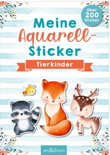 Meine Aquarell-Sticker – Tierkinder