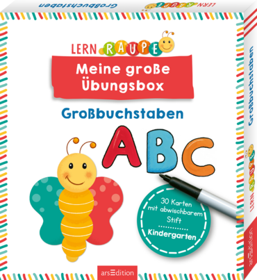 Lernraupe – Meine große Übungsbox Großbuchstaben