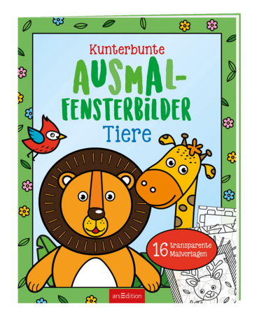 Kunterbunte Ausmal-Fensterbilder – Tiere 