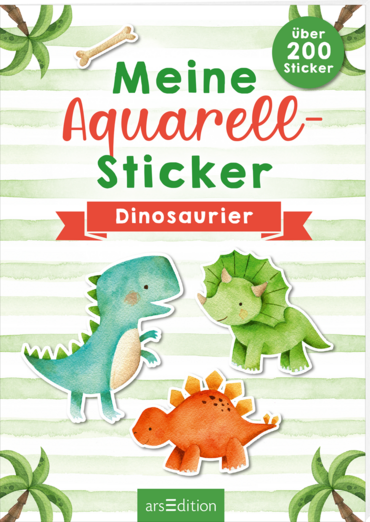 Meine Aquarell-Sticker – Dinosaurier