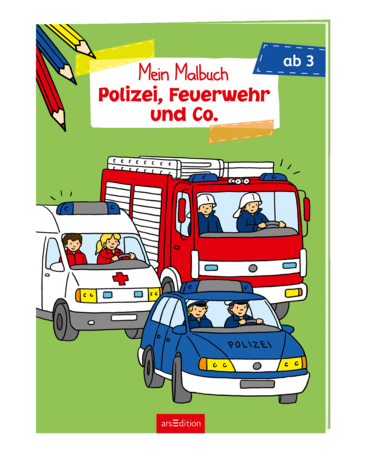 Mein Malbuch ab 3 Jahren - Polizei, Feuerwehr und Co.