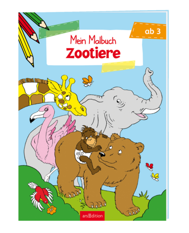 Mein Malbuch ab 3 Jahren - Zootiere